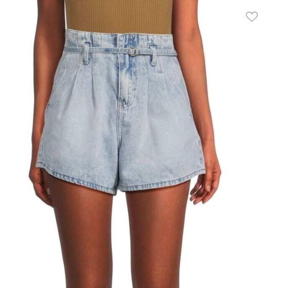 NWT Blank NYC Pay Back A‎ Line Belted Denim Shorts Size 26